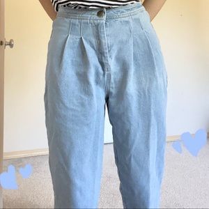 nasty gal high waisted pleated mom jeans